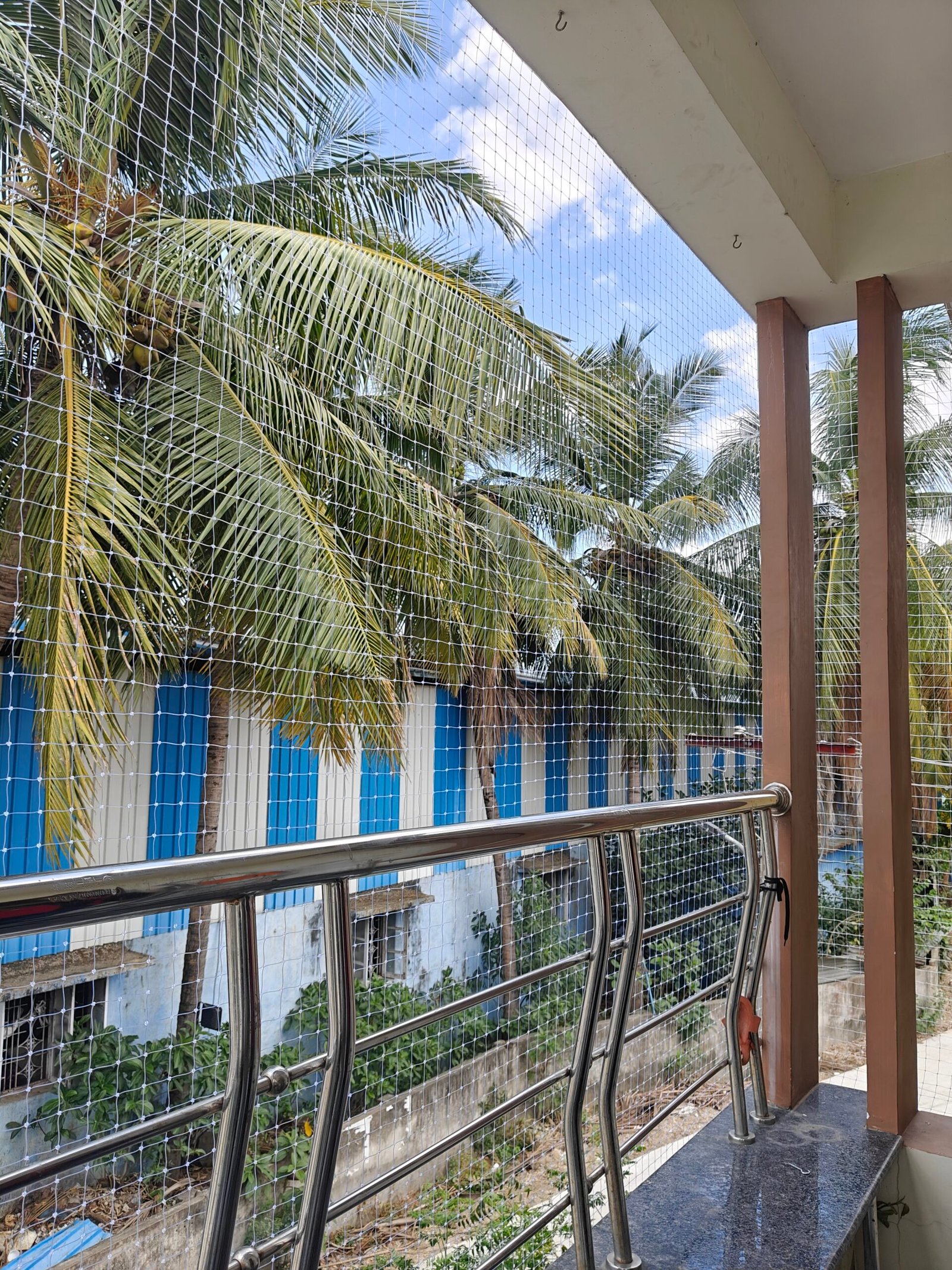 Safety Nets in Chennai installed on apartment balcony