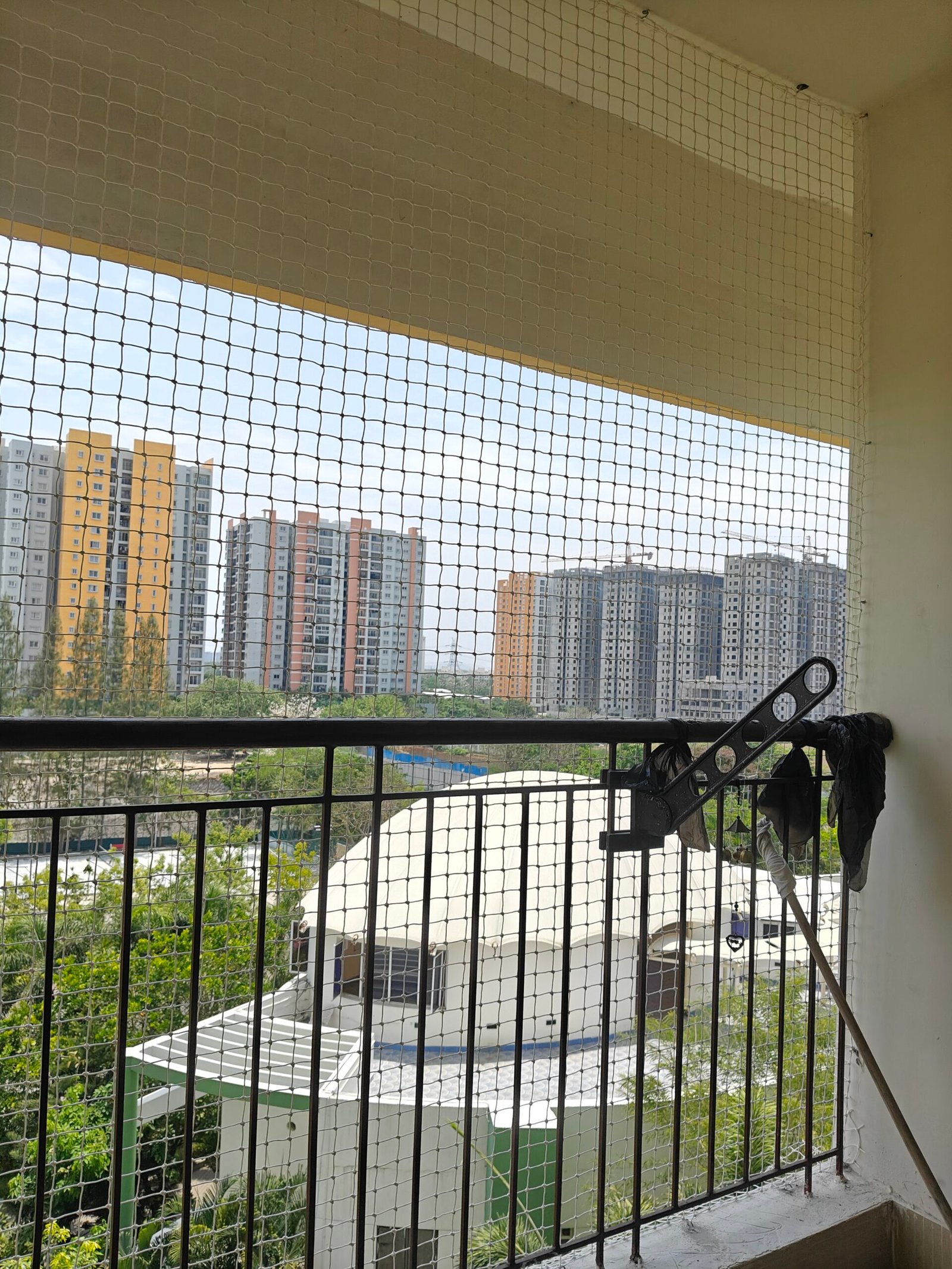 Pigeon Nets in Chennai installed on apartment balcony